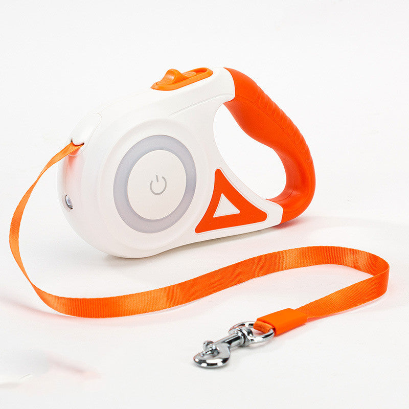 LED Retractable Dog leash with spotlight