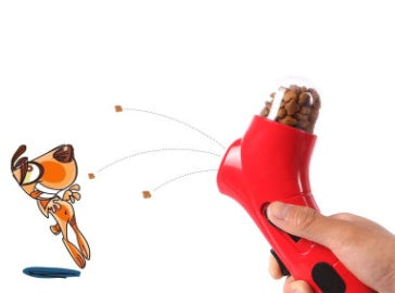 Interactive dog treat launcher