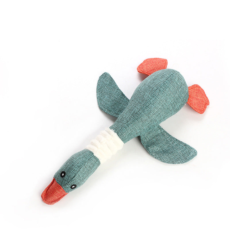 Interactive Squeaky Plush Dog Toy