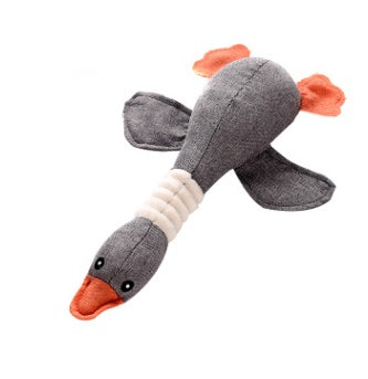 Interactive Squeaky Plush Dog Toy