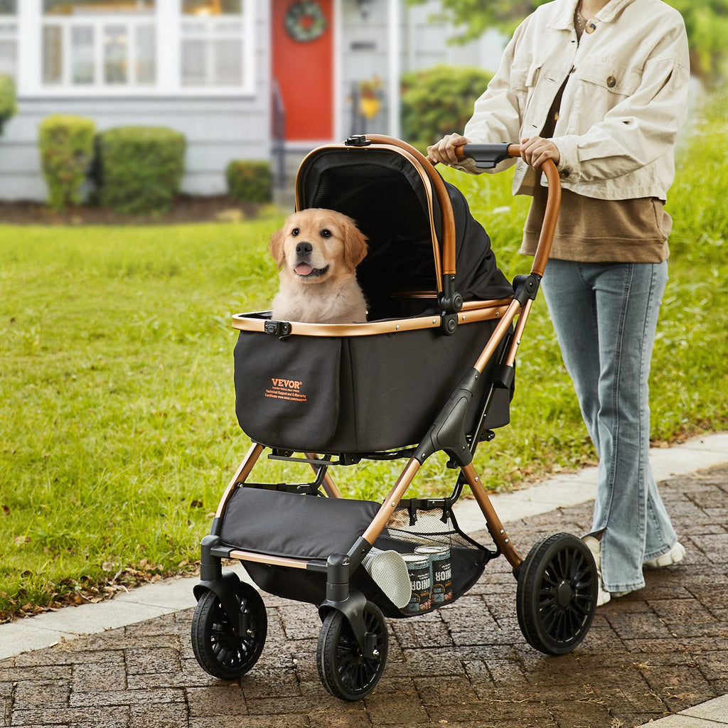 Foldable Pet Stroller for Cats & Small Dogs