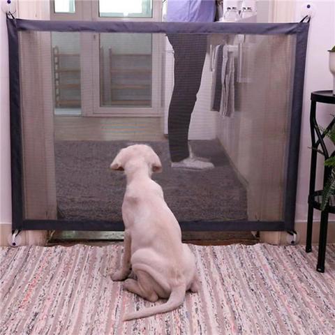 Portable Pet Fen Portable Pet Safety Gate Barrier – No Drill Pet Fence