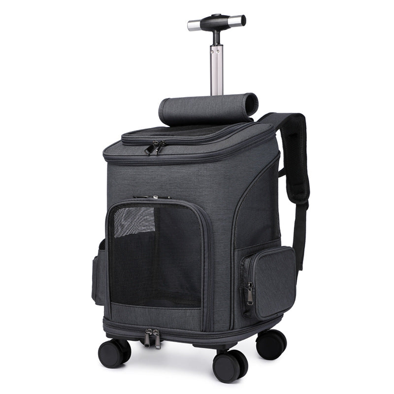 Luxury Pet Travel Backpack with Wheels | Lucky Petopia