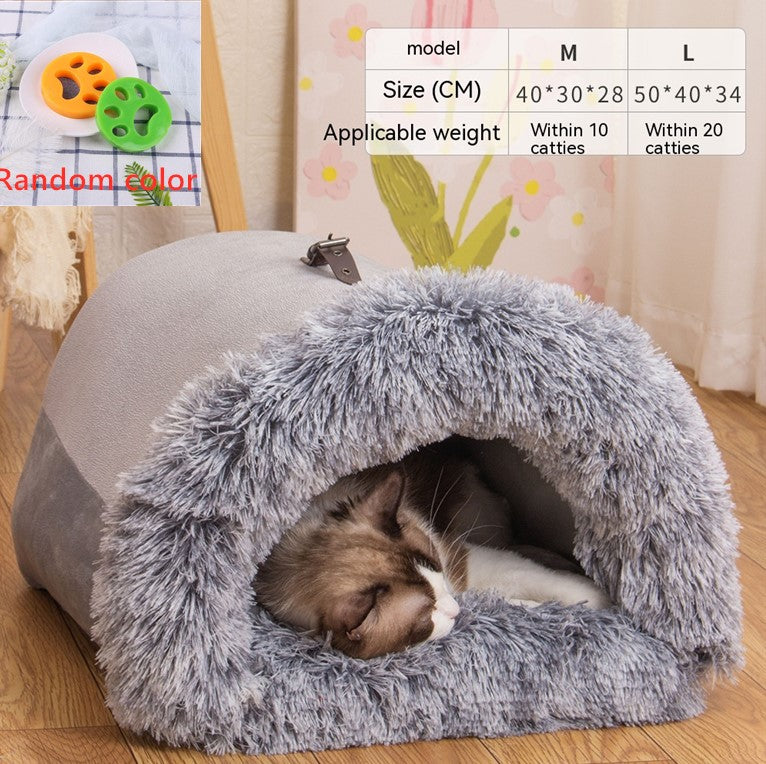 Portable Warm Pet Nest for Cats & Small Dogs