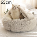 2-in-1 Cozy Pet Cave Bed for Cats & Small Dogs