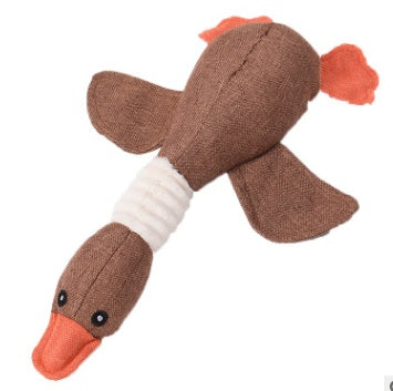 Interactive Squeaky Plush Dog Toy