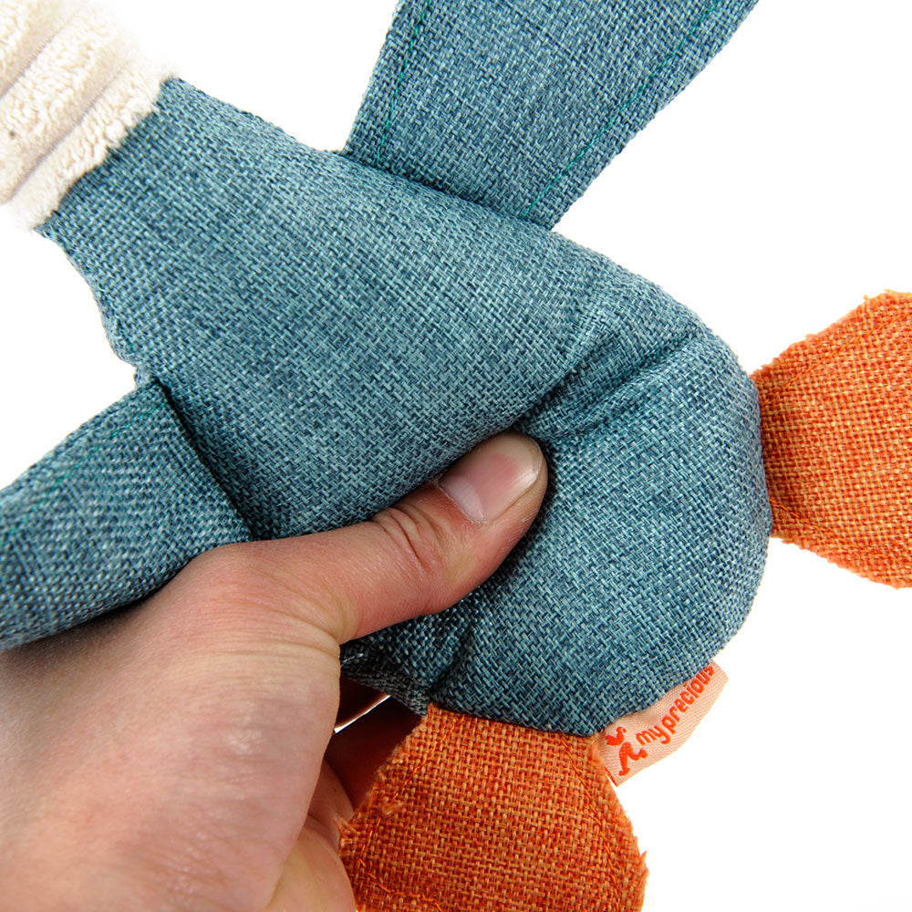 Interactive Squeaky Plush Dog Toy