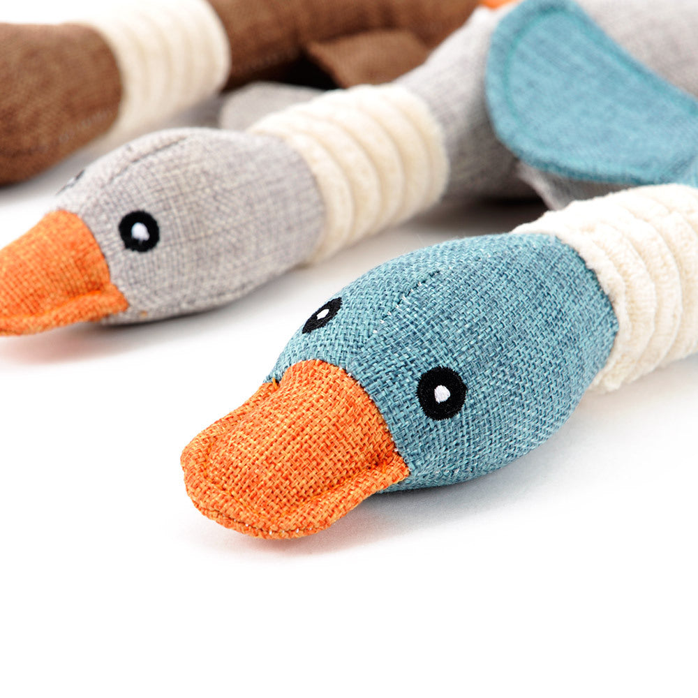 Interactive Squeaky Plush Dog Toy