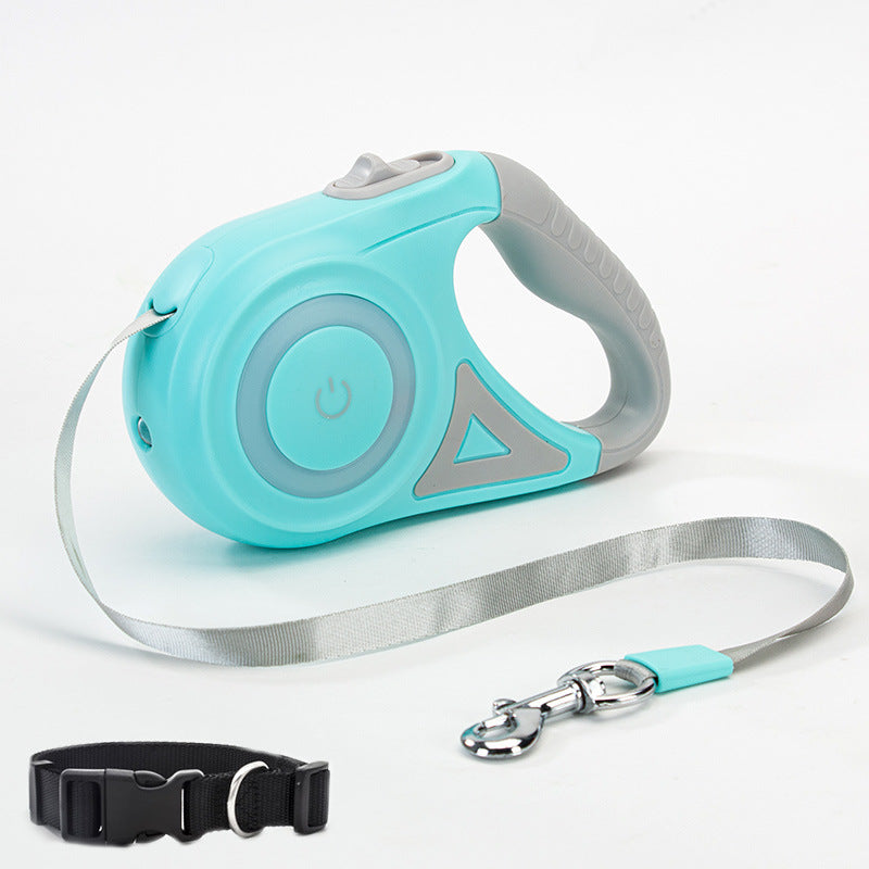 LED Retractable Dog leash with spotlight