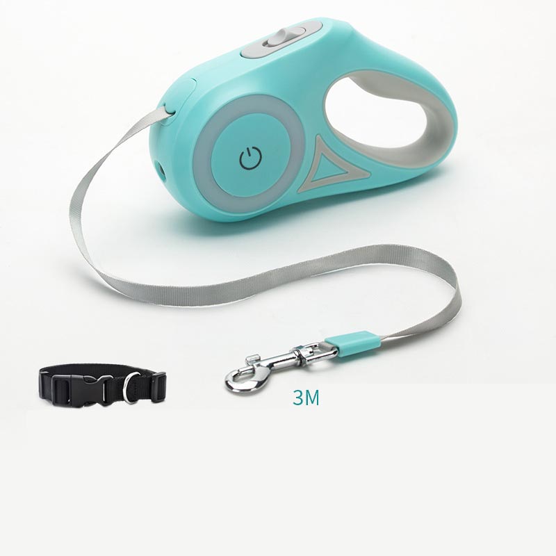 LED Retractable Dog leash with spotlight