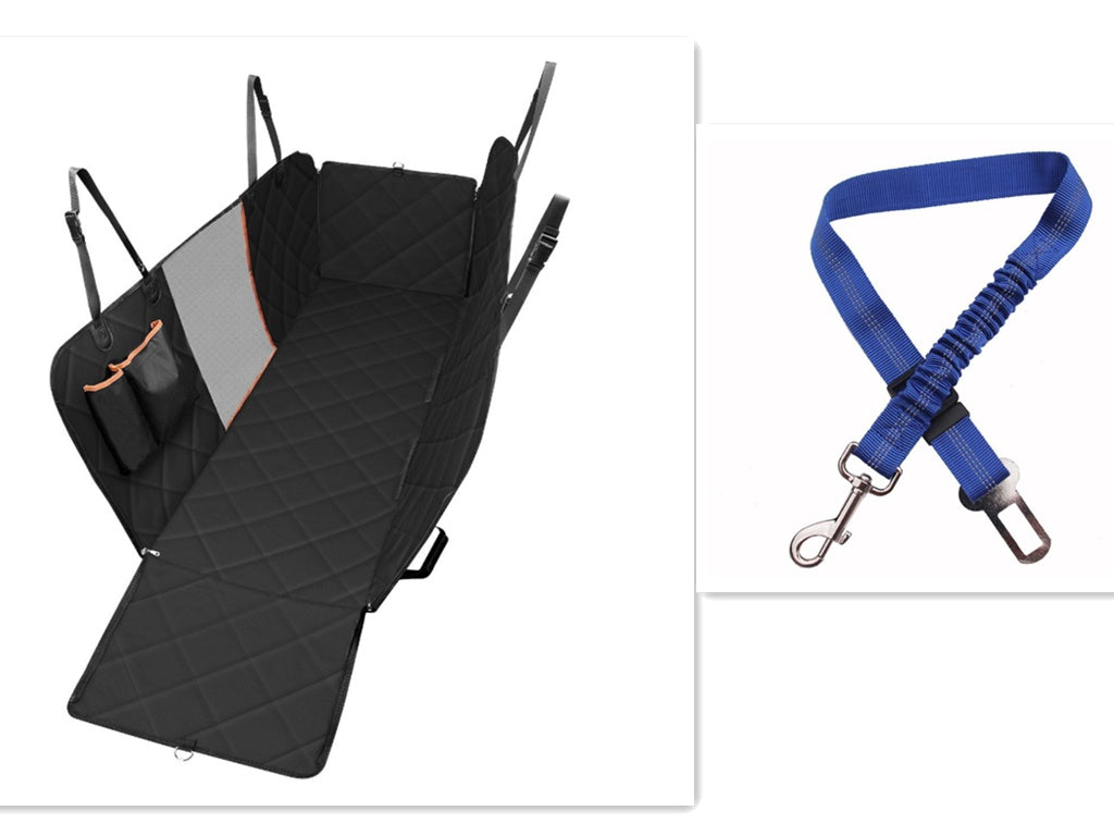 Dog Car Seat Cover with Mesh Window – Waterproof Pet Hammock Protector