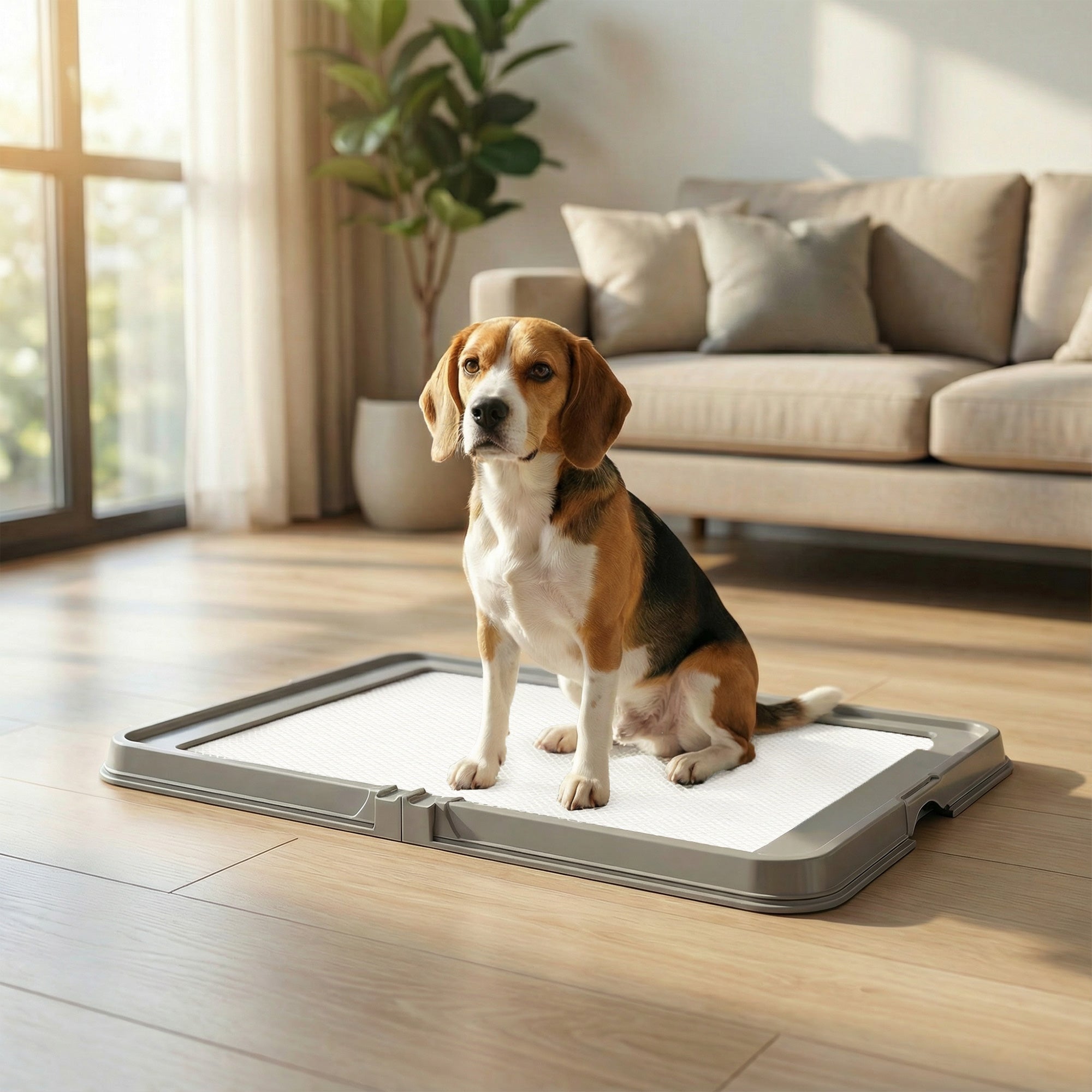 Indoor Puppy Potty Tray with Disposable Pads