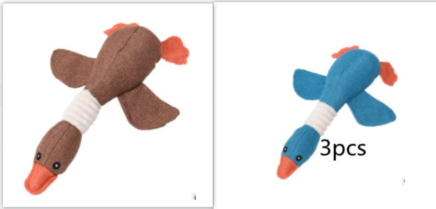Interactive Squeaky Plush Dog Toy