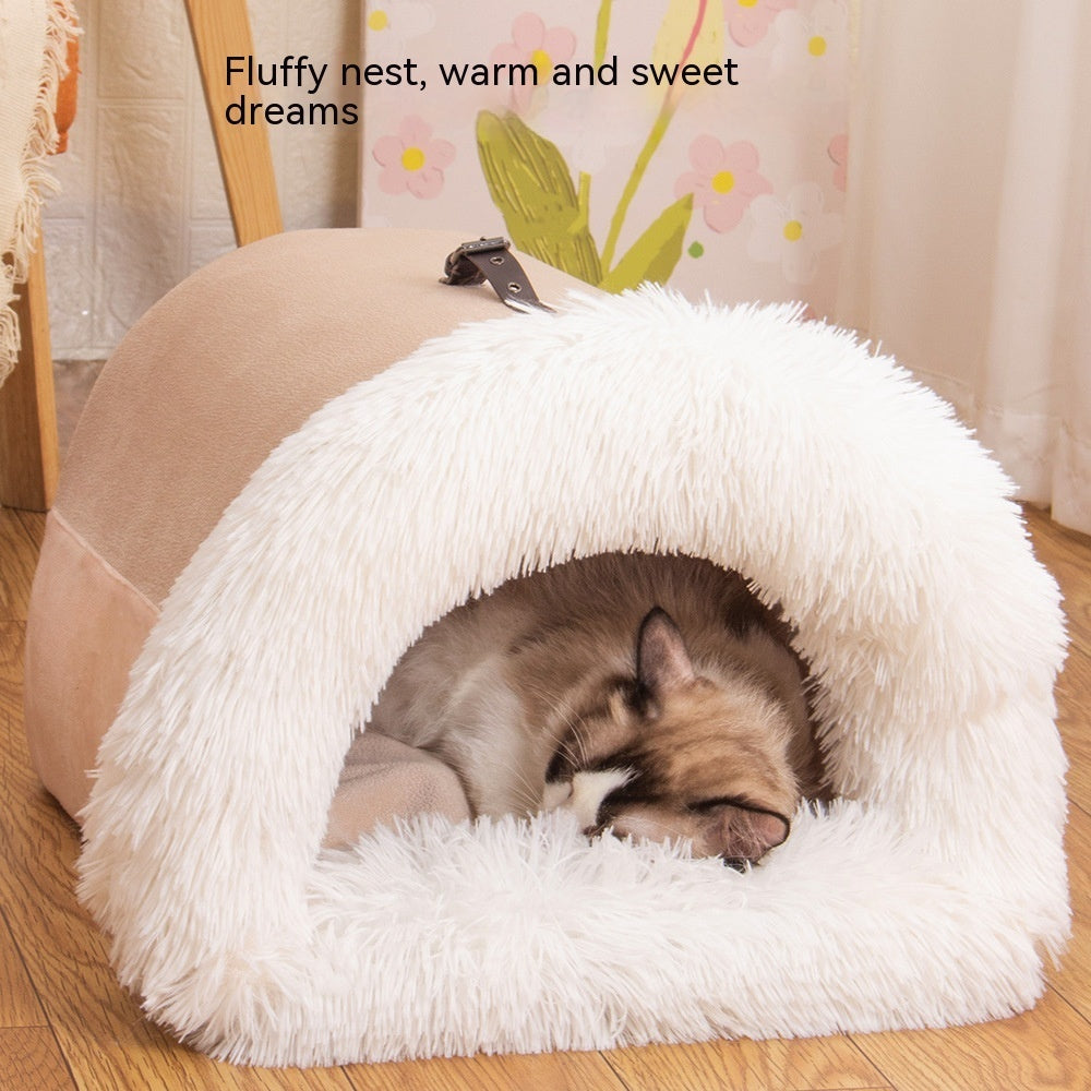Portable Warm Pet Nest for Cats & Small Dogs
