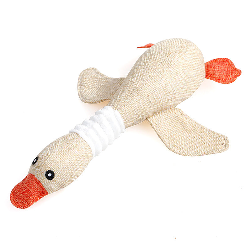 Interactive Squeaky Plush Dog Toy