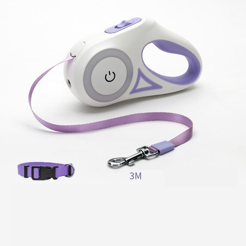 LED Retractable Dog leash with spotlight