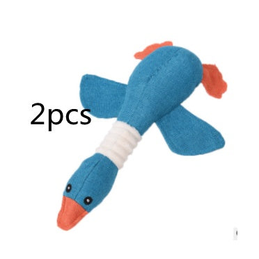 Interactive Squeaky Plush Dog Toy
