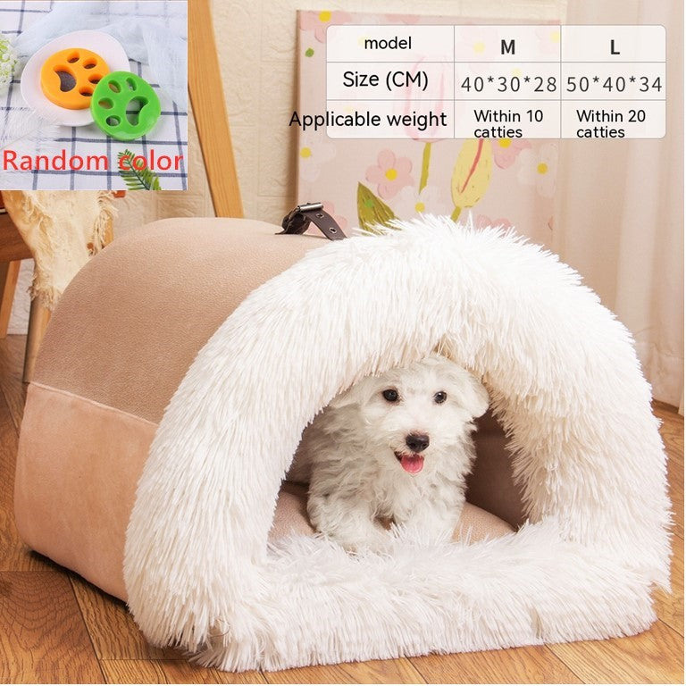 Portable Warm Pet Nest for Cats & Small Dogs