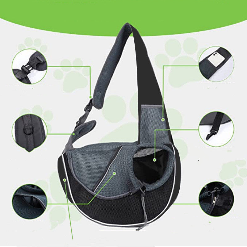 Portable Crossbody Pet Carrier Bag for Cats & Small Dogs