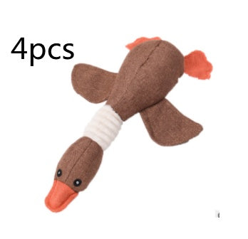 Interactive Squeaky Plush Dog Toy