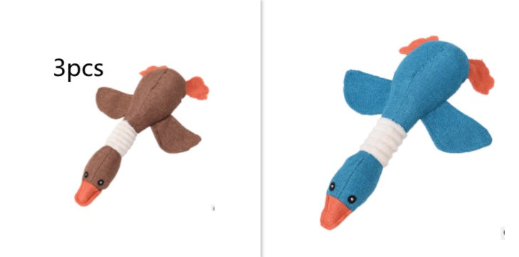 Interactive Squeaky Plush Dog Toy