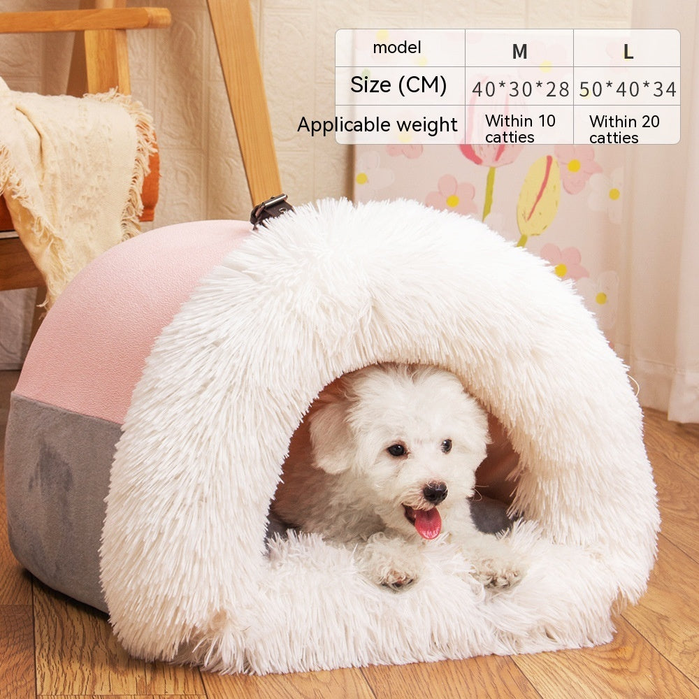 Portable Warm Pet Nest for Cats & Small Dogs