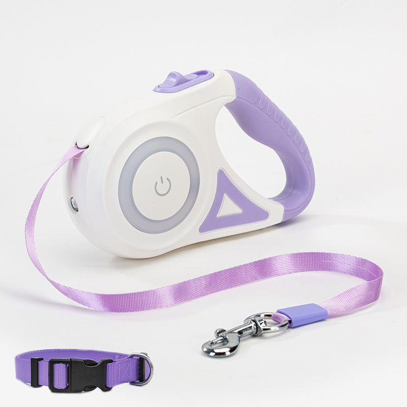 LED Retractable Dog leash with spotlight