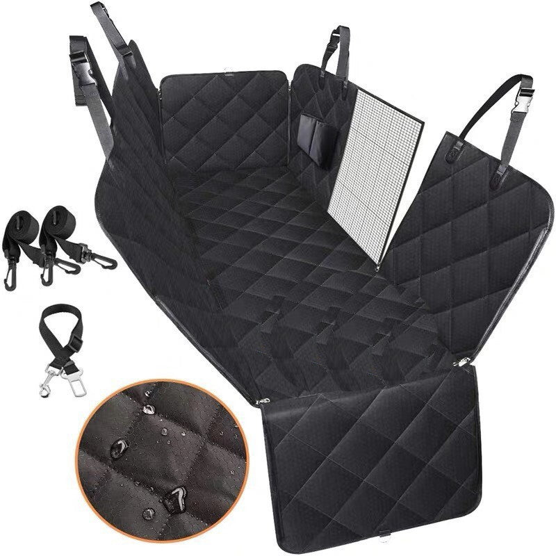 Dog Car Seat Cover with Mesh Window – Waterproof Pet Hammock Protector