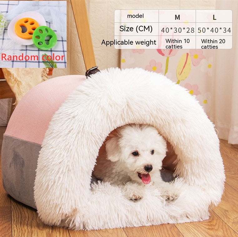 Portable Warm Pet Nest for Cats & Small Dogs