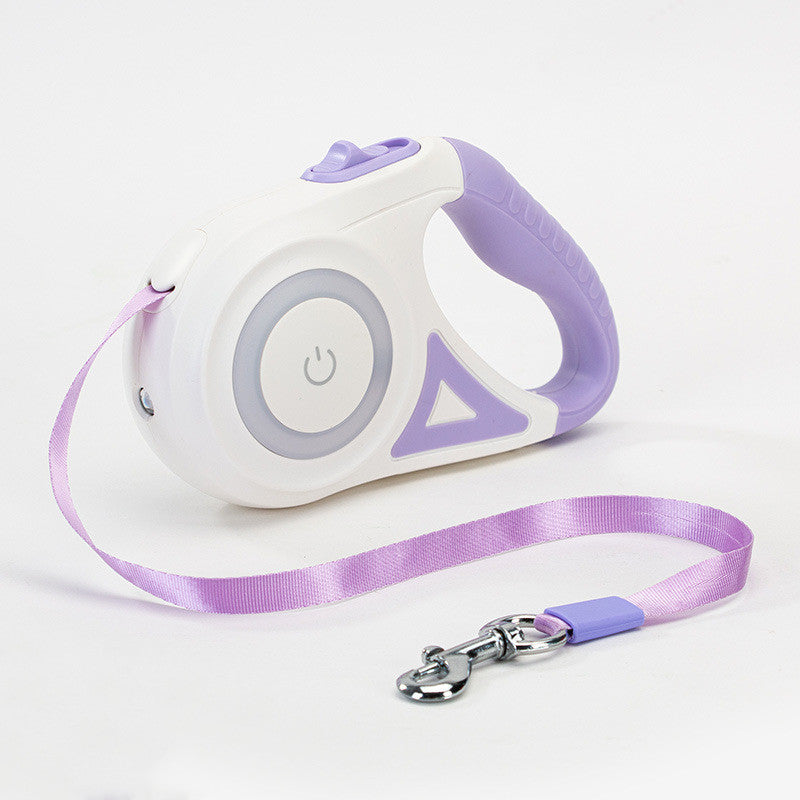 LED Retractable Dog leash with spotlight