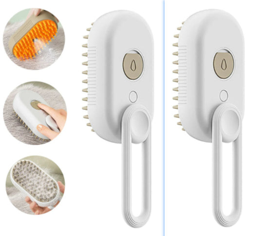 3 in 1 Electric Steam Pet Brush – Cat & Dog Grooming Spray Brush