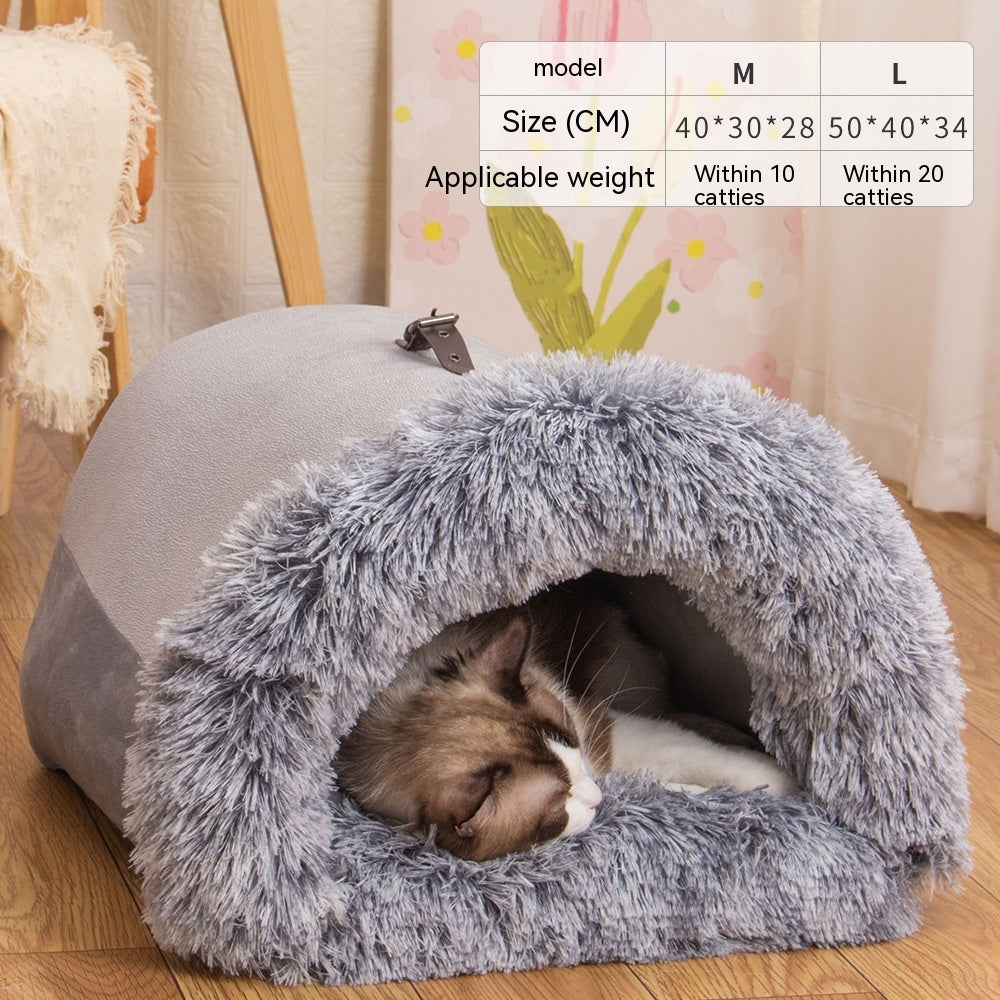 Portable Warm Pet Nest for Cats & Small Dogs