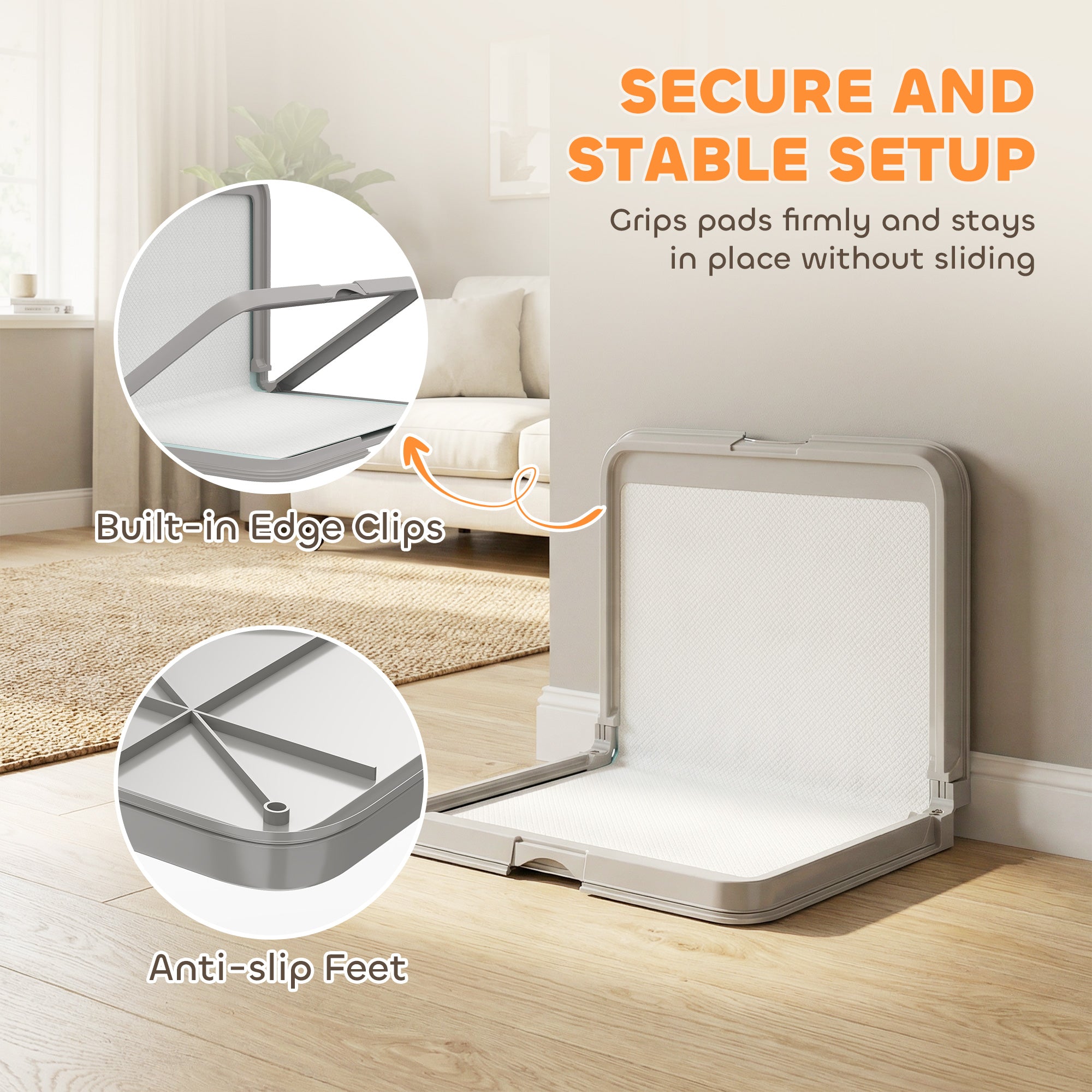 Indoor Puppy Potty Tray with Disposable Pads