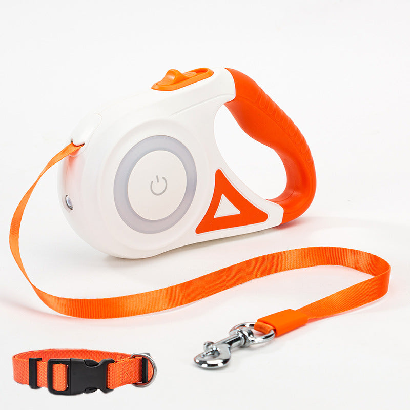 LED Retractable Dog leash with spotlight